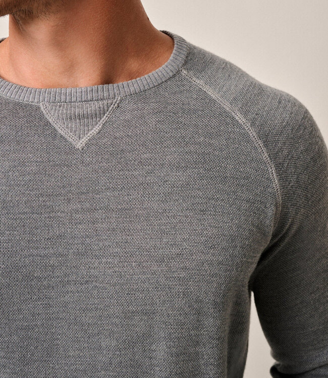 Johnnie-O Boggs Light Grey Merino Sweater