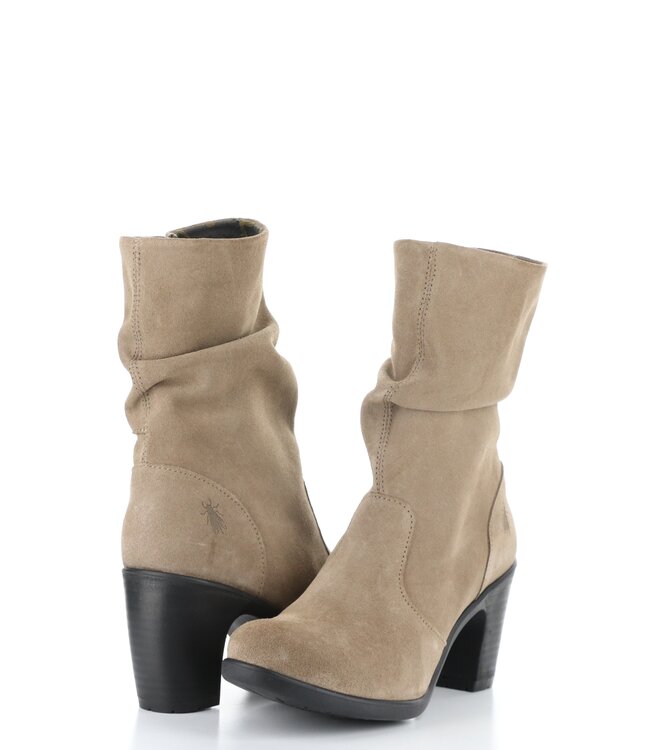 Fly London Taupe Suede Klei Scrunch Boot