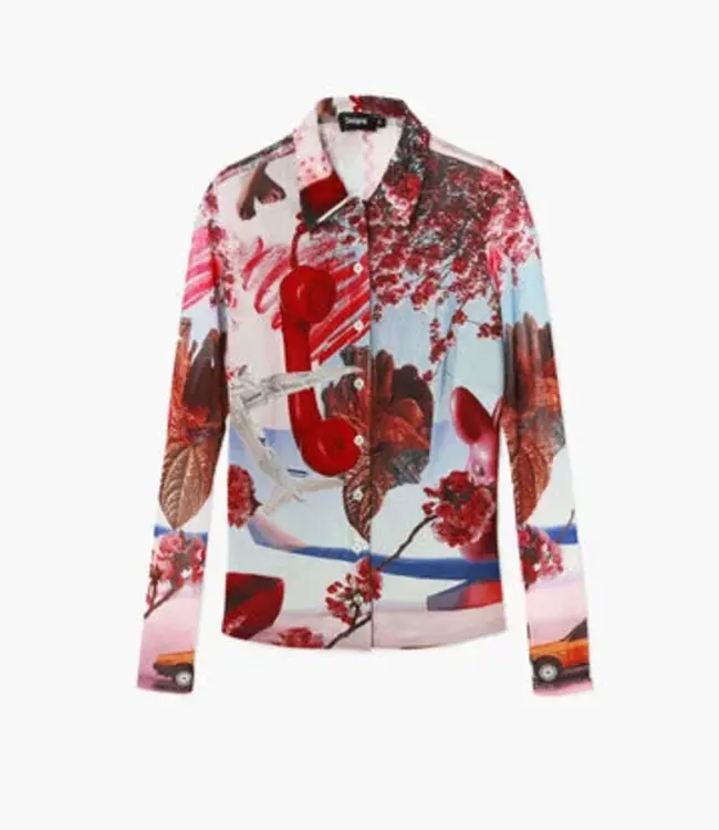 Desigual Floral Mesh Blouse