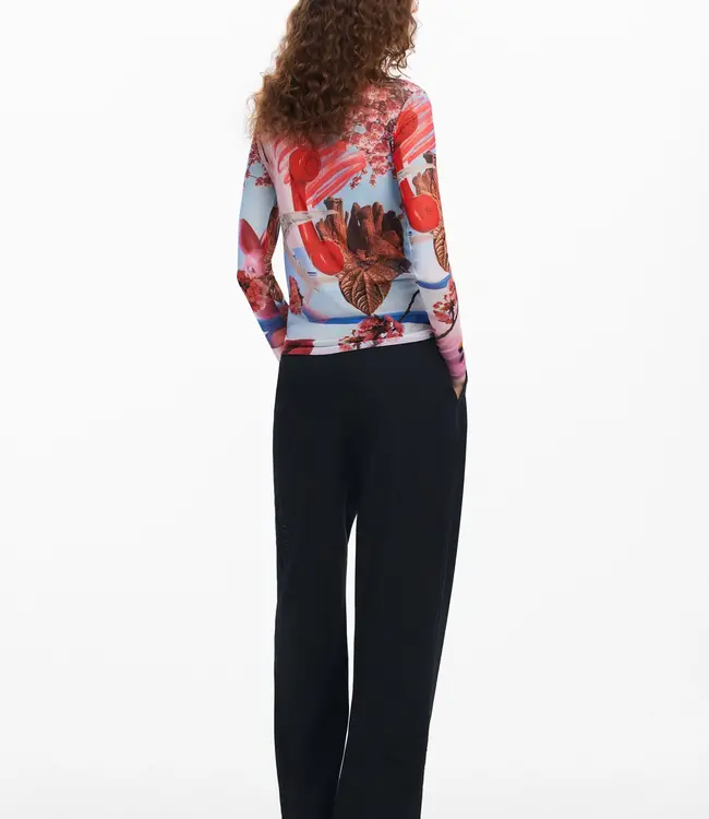 Desigual Floral Mesh Blouse