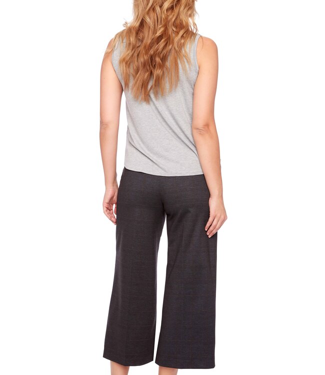 Tyler Madison Black Cropped Wide Leg Pant