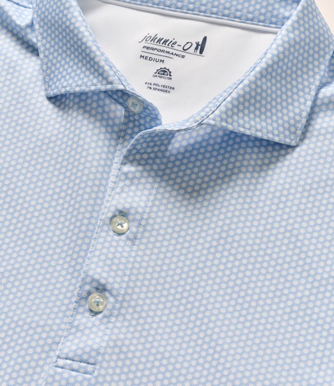 Johnnie-O Polo Hex Barrels Blue