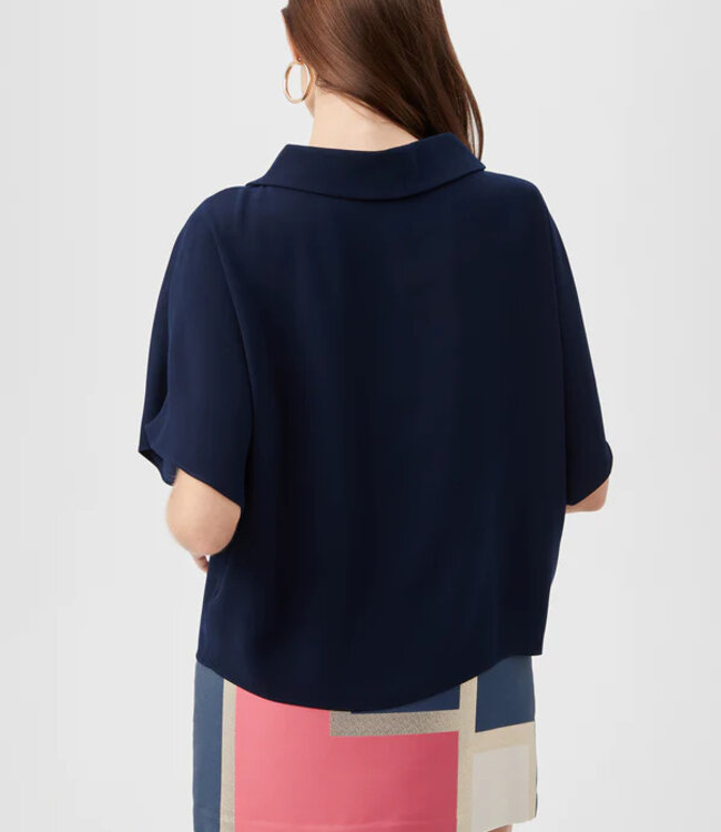 Trina Turk Honeysuckle Navy Top