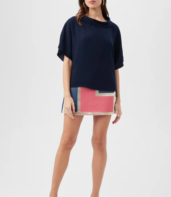 Trina Turk Honeysuckle Navy Top