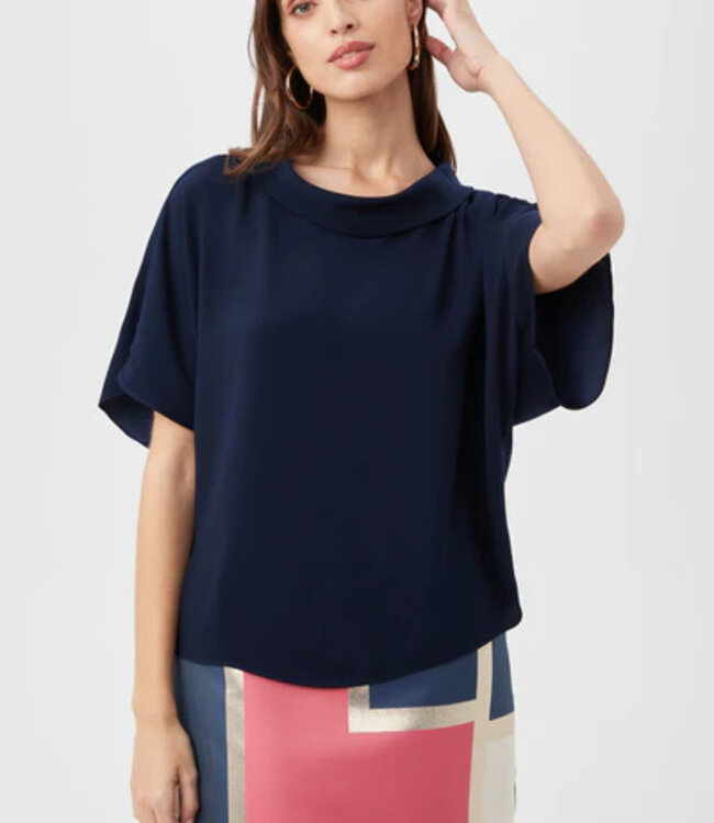 Trina Turk Honeysuckle Navy Top