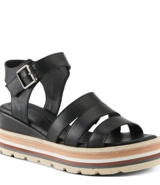 Spring Step Black 3 Strap Sandal