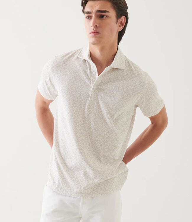 Patrick Assaraf Clay Print Polo