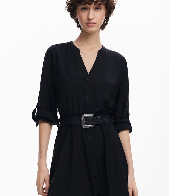Desigual Black Belted Dress