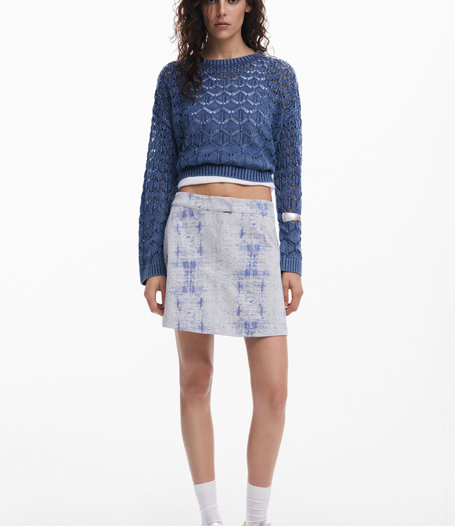 Desigual Light Denim Short Skirt