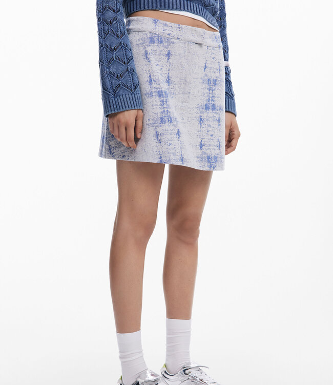 Desigual Light Denim Short Skirt