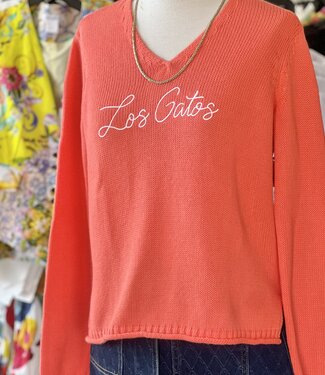 Krimson Klover Los Gatos  Coral Cotton Sweater