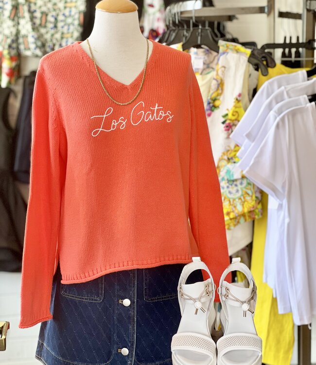 Krimson Klover Los Gatos Coral Cotton Sweater
