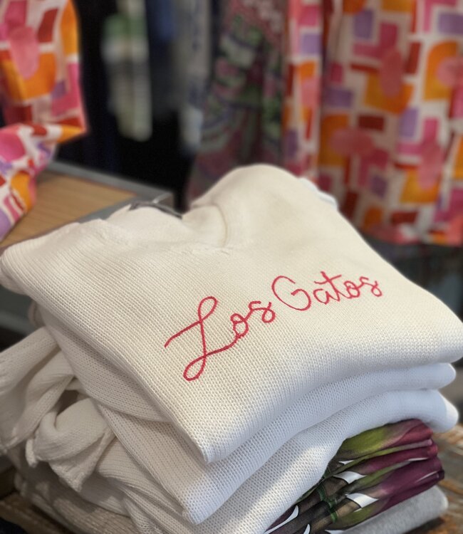 Krimson Klover Los Gatos White Cotton Sweater