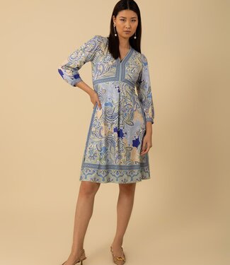 Hale Bob Blue Print Knee Length Dress