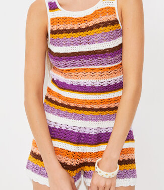 Suncoo Knitted Multi Stripe Tank