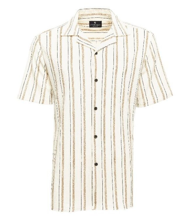 Luchiano Visconti Luchiano Stripe Short Sleeve Beeswax
