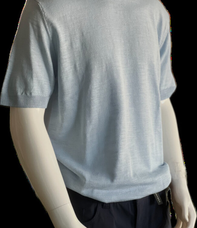 Codice Short Sleeve Cotton Light Blue Crew