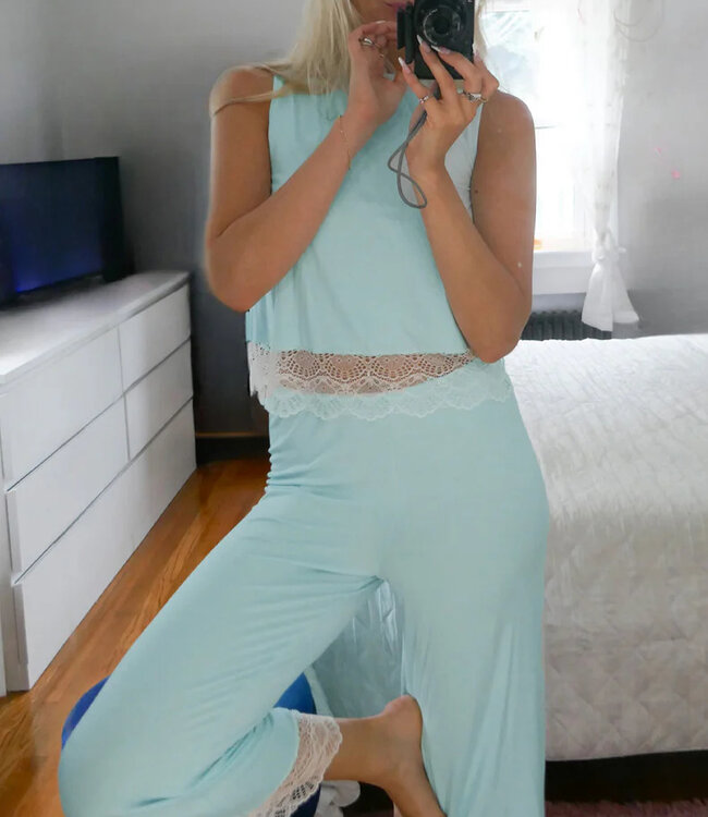 Only Hearts Aqua Modal Cotton PJ Set