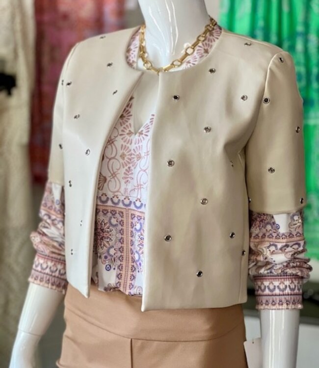 J Society Vegan Natural Grommet Jacket XS