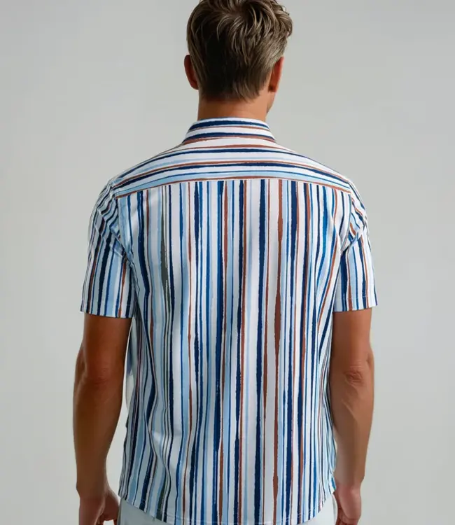 Stone Rose Colorful Vertical Stripe