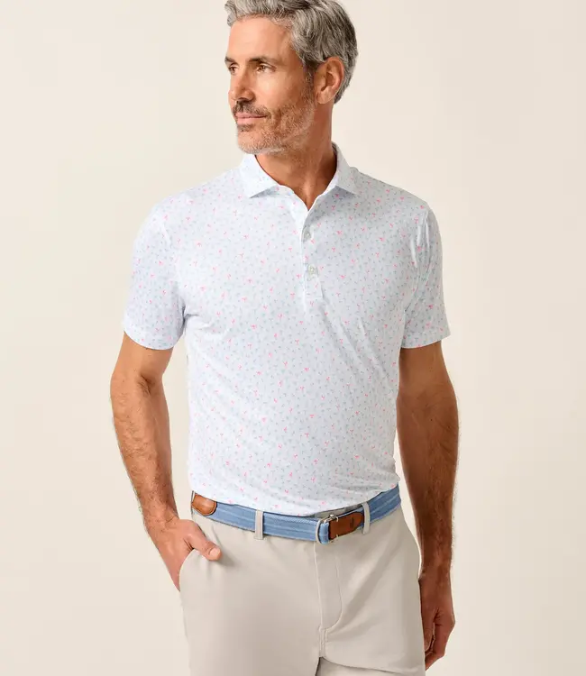 Johnnie-O Pin Up Polo White