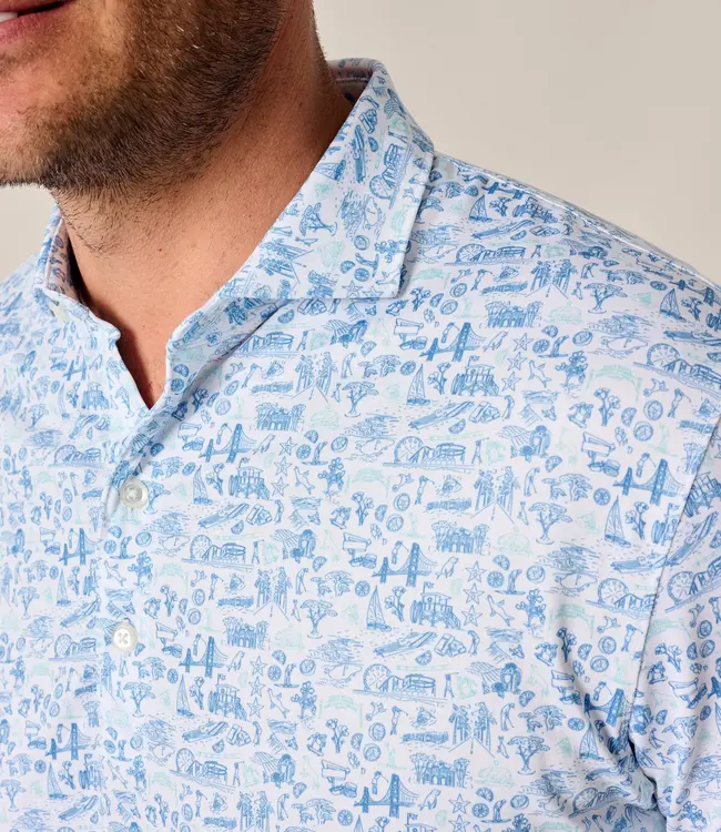 Johnnie-O Johnnie Jo 20th Polo Lt Blue