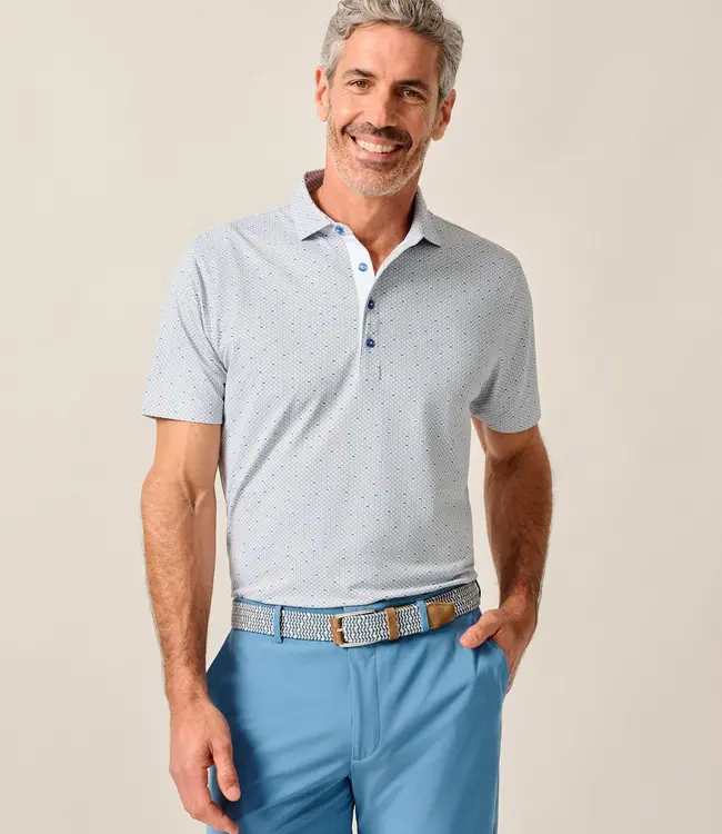Johnnie-O  Poppy Polo Blue/Wht