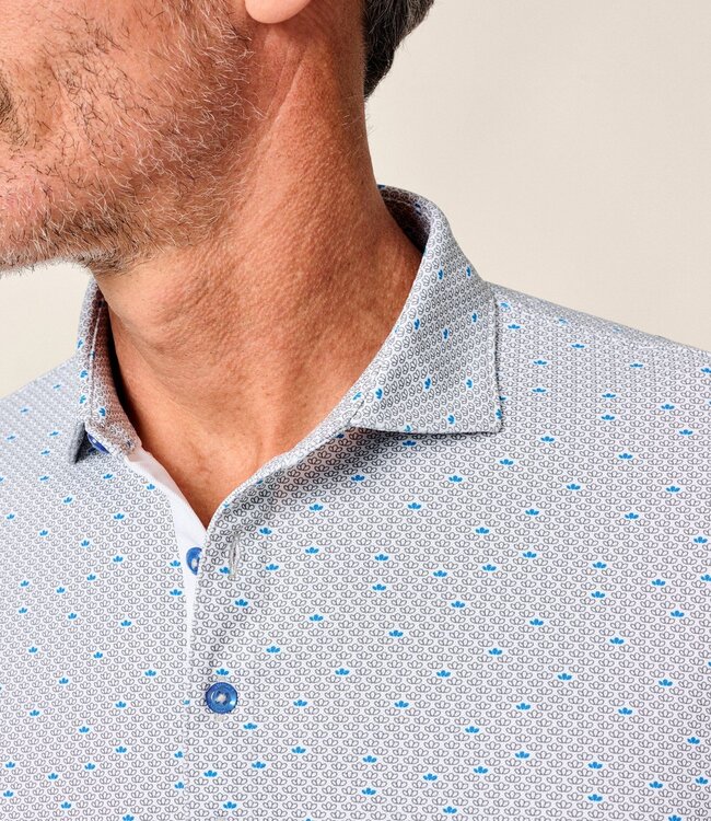 Johnnie-O  Poppy Polo Blue/Wht