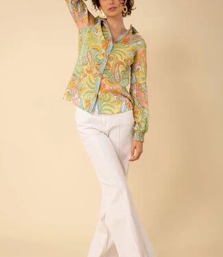 Hale Bob Marley Linen Printed Top