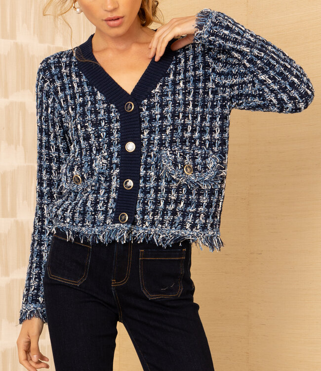 Hale Bob Boucle Cardigan/Jacket Navy