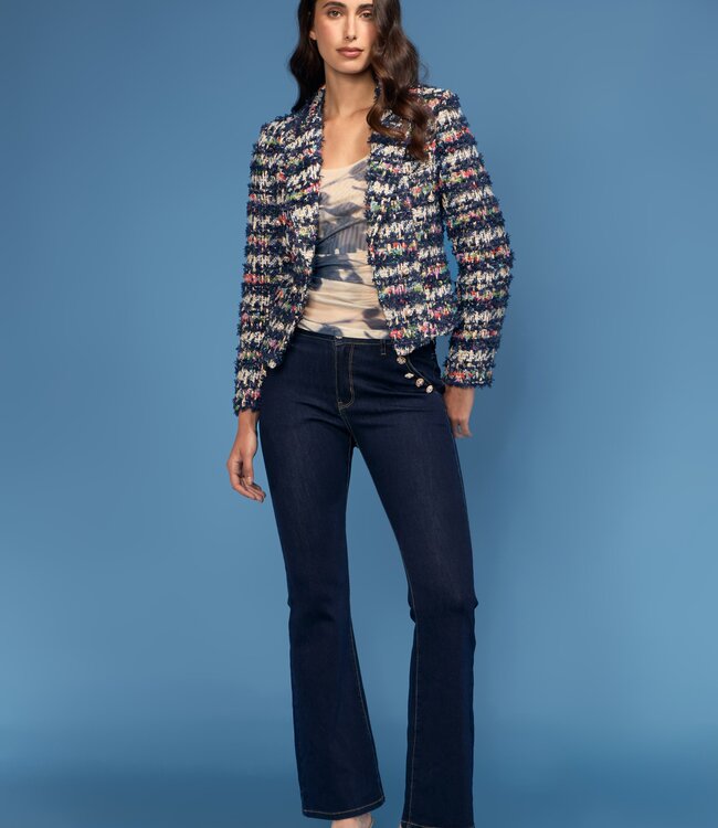 Oolala Navy Confetti Boucle jacket