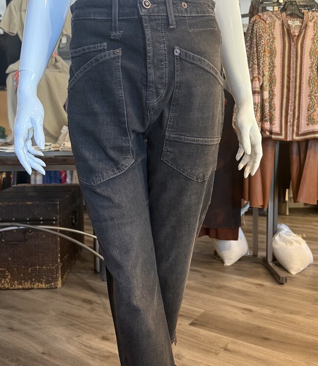 Brown/Black Baggy Straight Jean