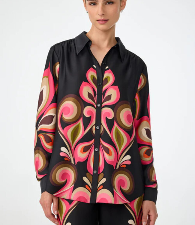 Trina Turk Cassavetes Border Print Top