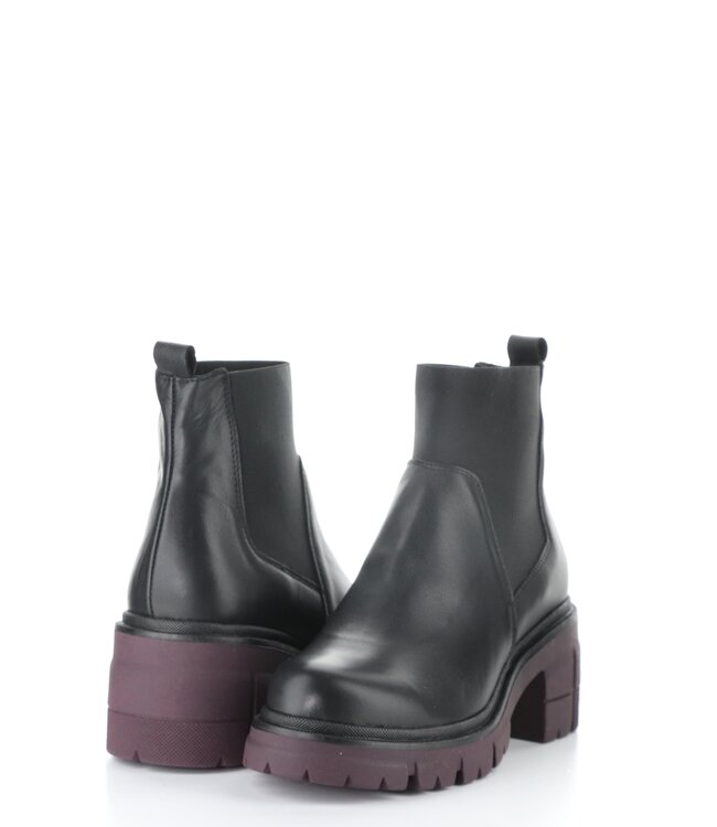 Bos & Co Bianc Black w/Bordo Sole Bootie