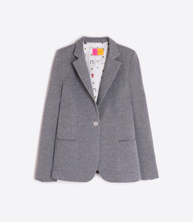 Vilagallo Gadea Grey Shimmer Blazer