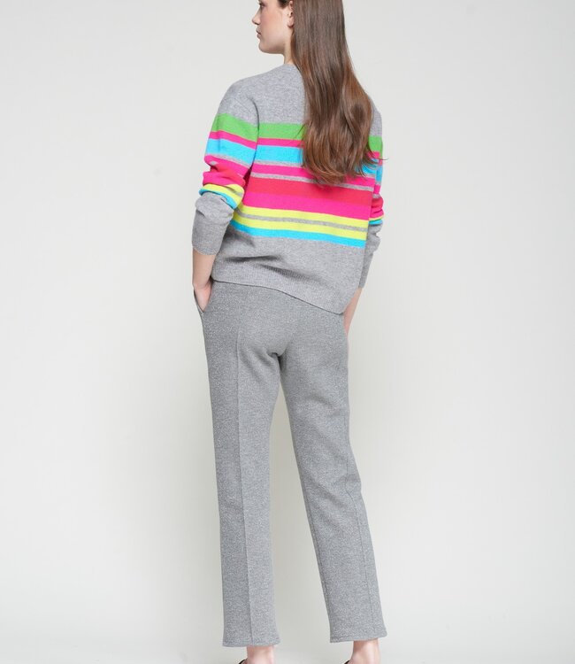 Vilagallo Clarise Grey Shimmer Trouser