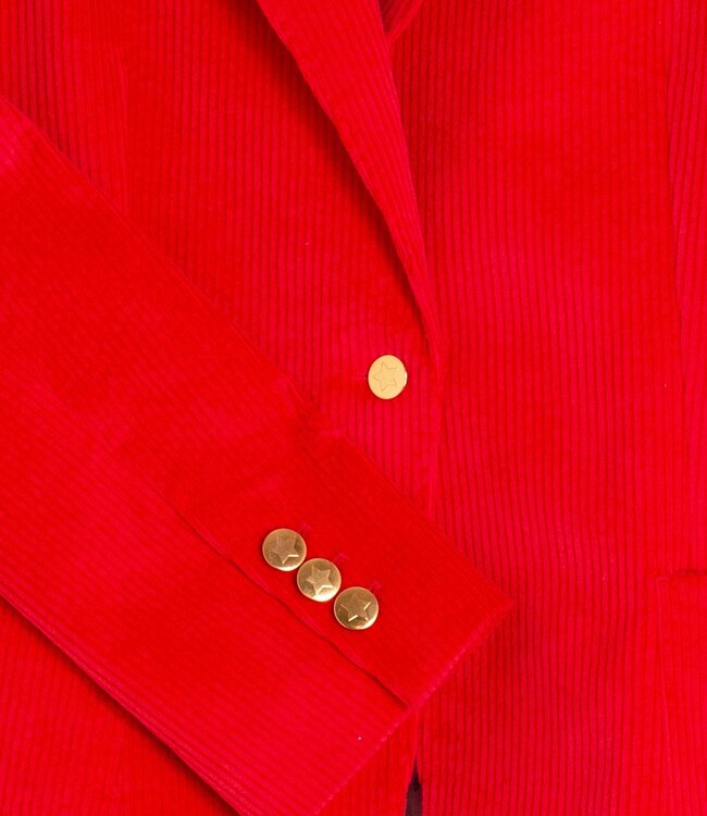 Vilagallo Gadea Pana Roja Stretch Corduroy Blazer