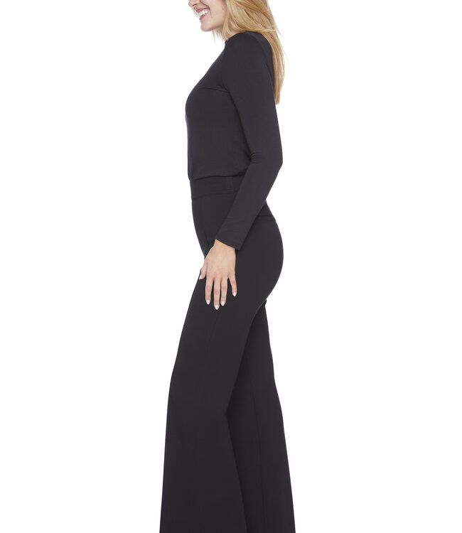 Tyler Madison Black Wide Bootleg Pant with Pintuck