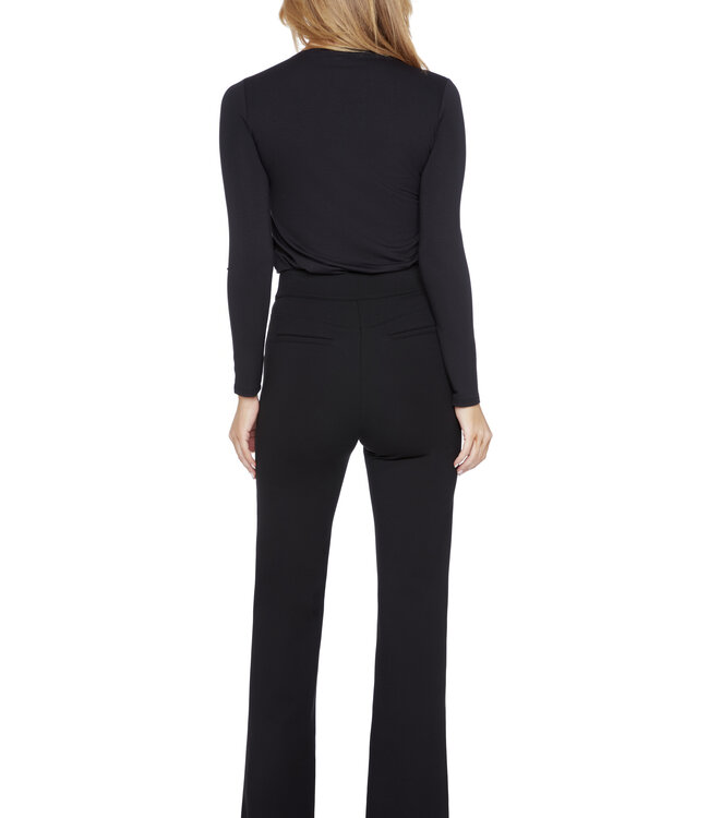 Tyler Madison Black Wide Bootleg Pant with Pintuck