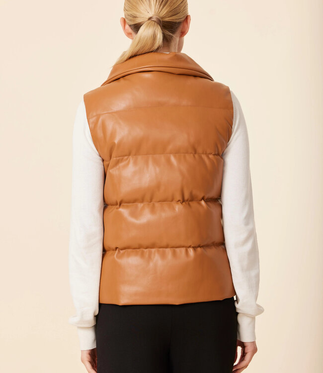 Dolce Cabo Vegan Rust Puffer Vest