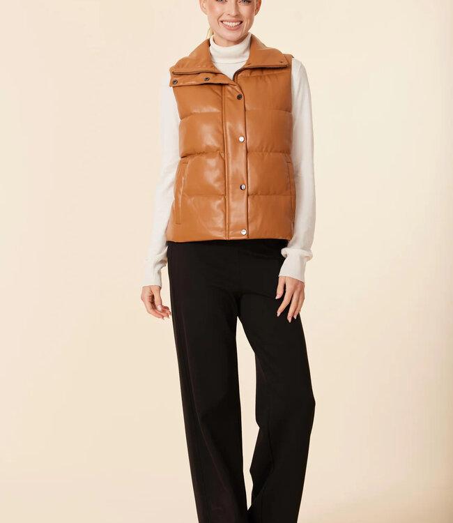 Dolce Cabo Vegan Rust Puffer Vest