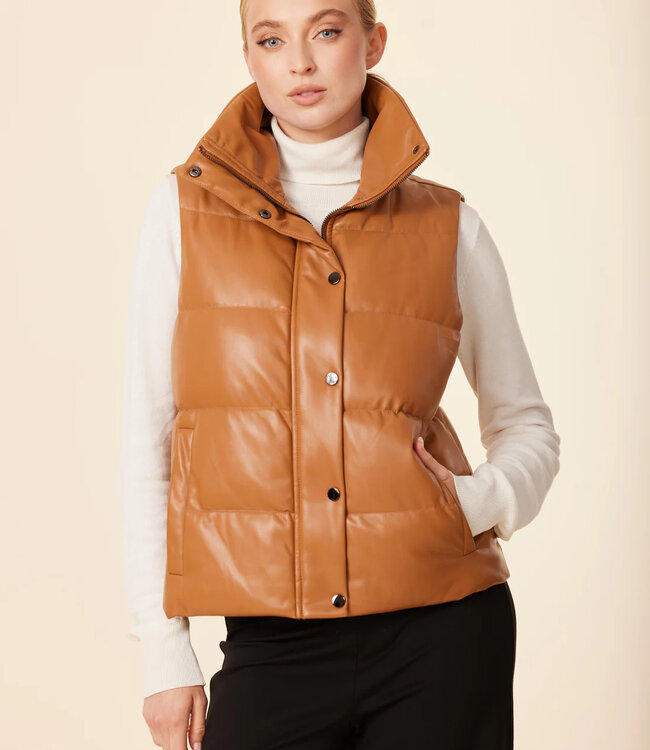 Dolce Cabo Vegan Rust Puffer Vest