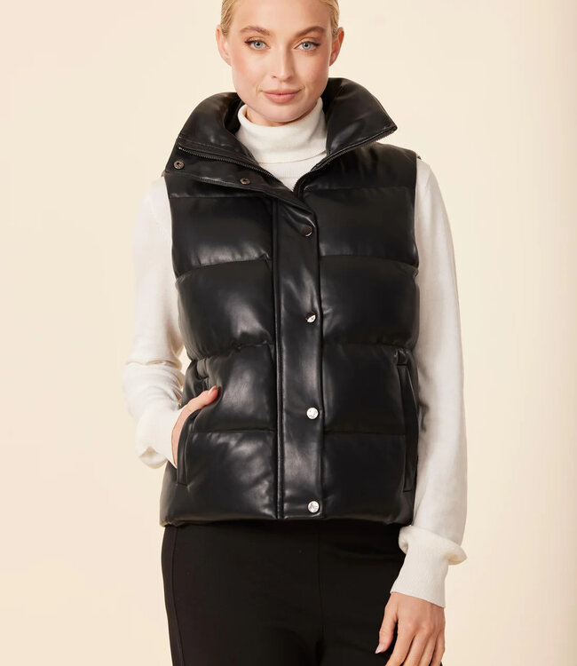 Dolce Cabo Vegan Puffer Vest Black