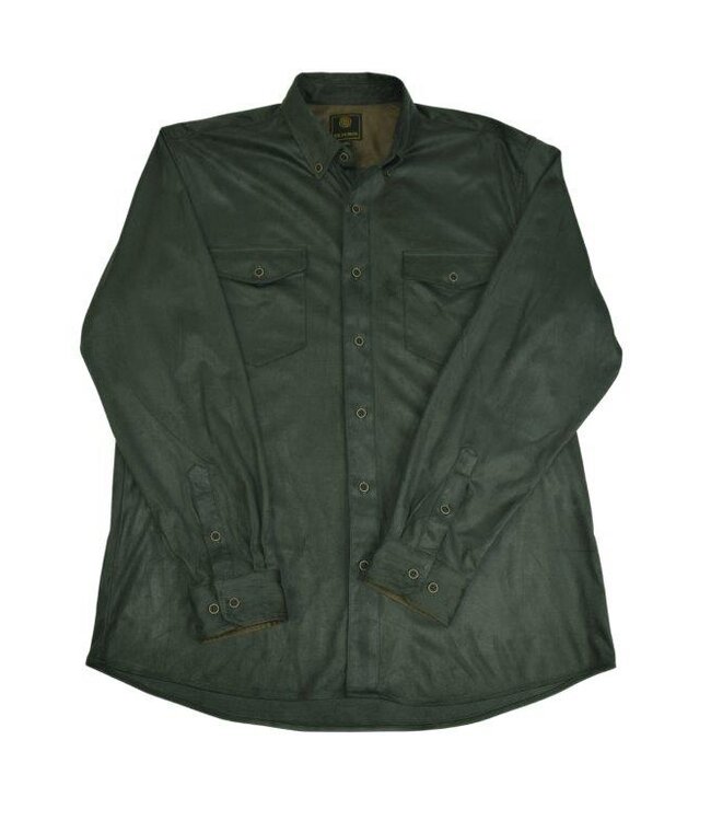 F/X Fusion  Faux Suede Shirt Olive