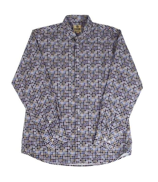 F/X Fusion  Geo Circles Long Sleeve Button Down Multi