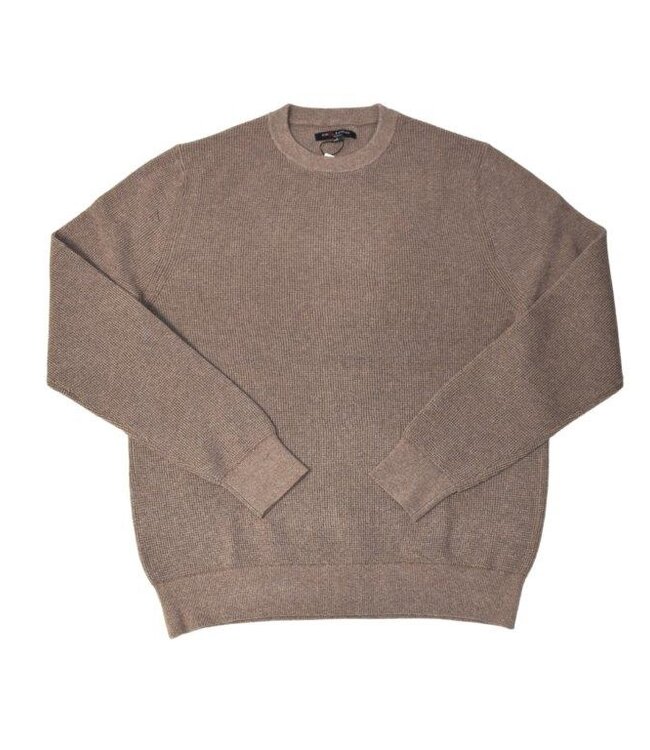 F/X Fusion FX Cotton Cashmere Tuck Stitch Crew Tan