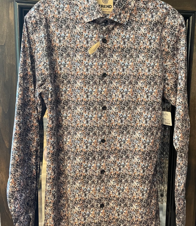 F/X Fusion Abstract Black Multi Print Button Down