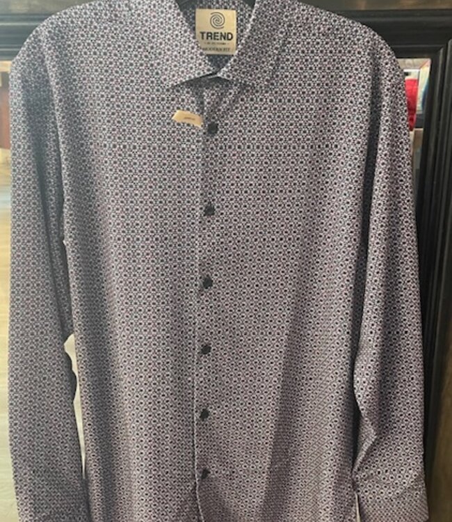 F/X Fusion Blk/Fuscia Flower Print Button Down Shirt