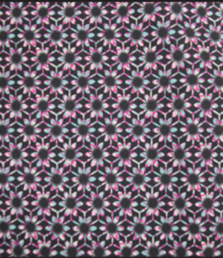 F/X Fusion Blk/Fuscia Flower Print  Button Down Shirt