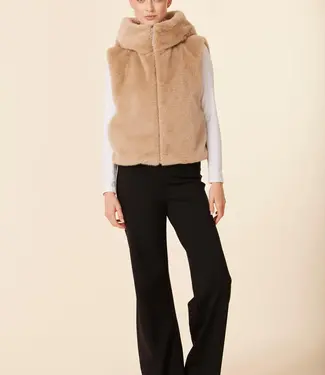 Dolce Cabo Champagne Faux Fur Zip Hoody